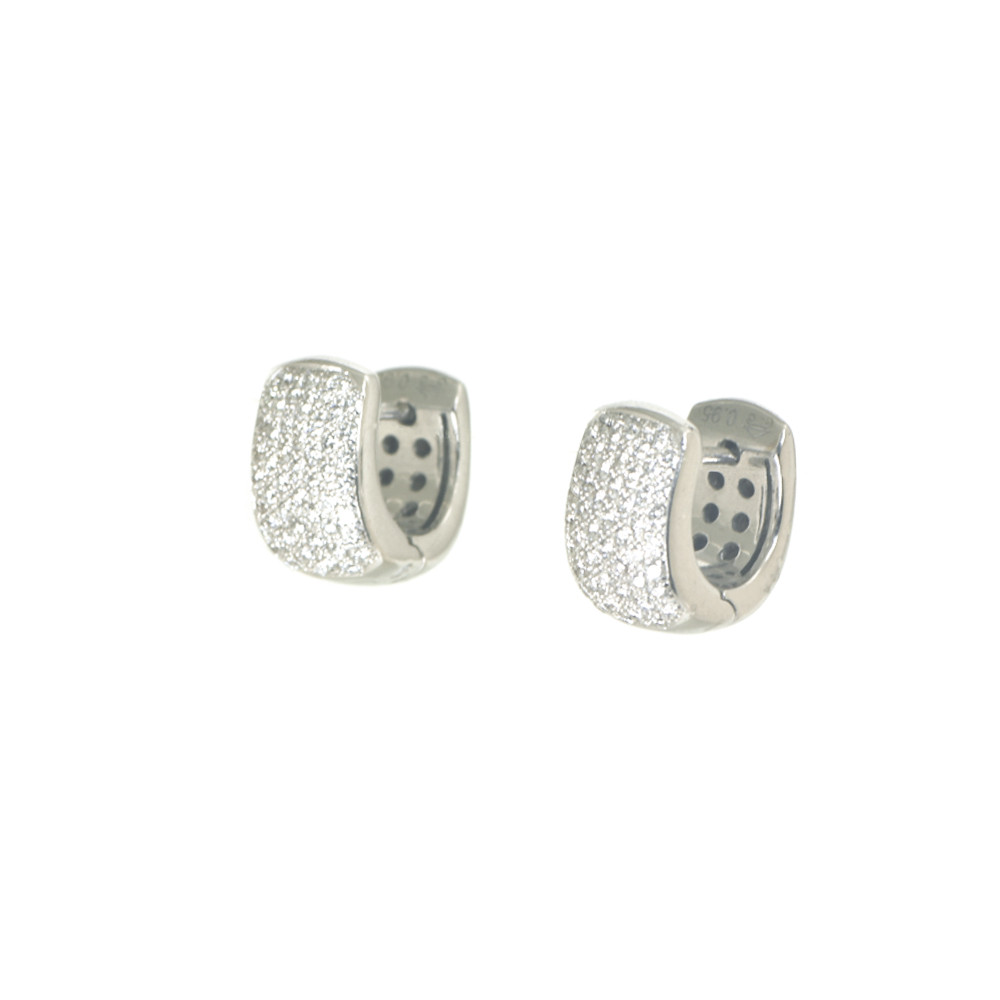 Pendientes diamantes oro blanco 18 klts