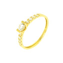 Anillo oro  18 kilates circonitas