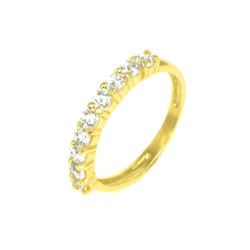 Anillo oro 18 kilates circonitas