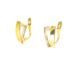 Pendientes oro 18 kts circonitas