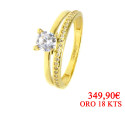 Anillo oro 18 kilates con circonitas