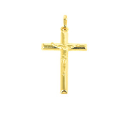 cruz de oro 18 kts cristo
