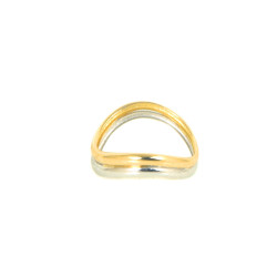 Sortija oro amarillo bicolor