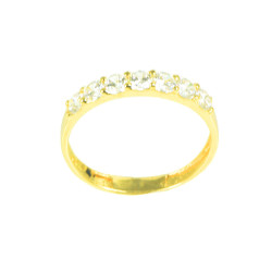 Anillo oro 18 kilates circonitas