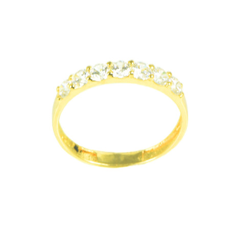 Anillo oro 18 kilates circonitas