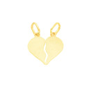 colgante de oro 18 kts corazon partido