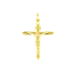 cruz de oro 18 kts cristo