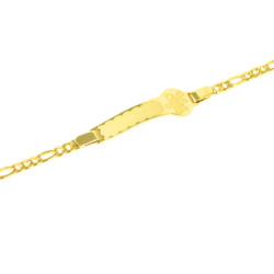 Pulsera para bebé oro 18 kts con motivo oso
