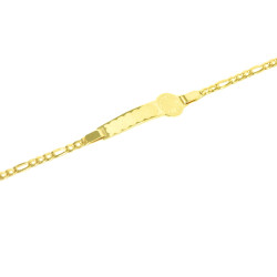 Pulsera para bebé oro 18 kts con motivo reloj