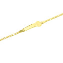 Pulsera para bebé oro 18 kts con motivo reloj