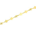 Pulsera para bebé oro 18 kts con flores y estrellas