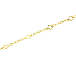 Pulsera para bebé oro 18 kts con flores