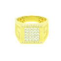 Anillo hombre oro amarillo 18 kilates circonitas