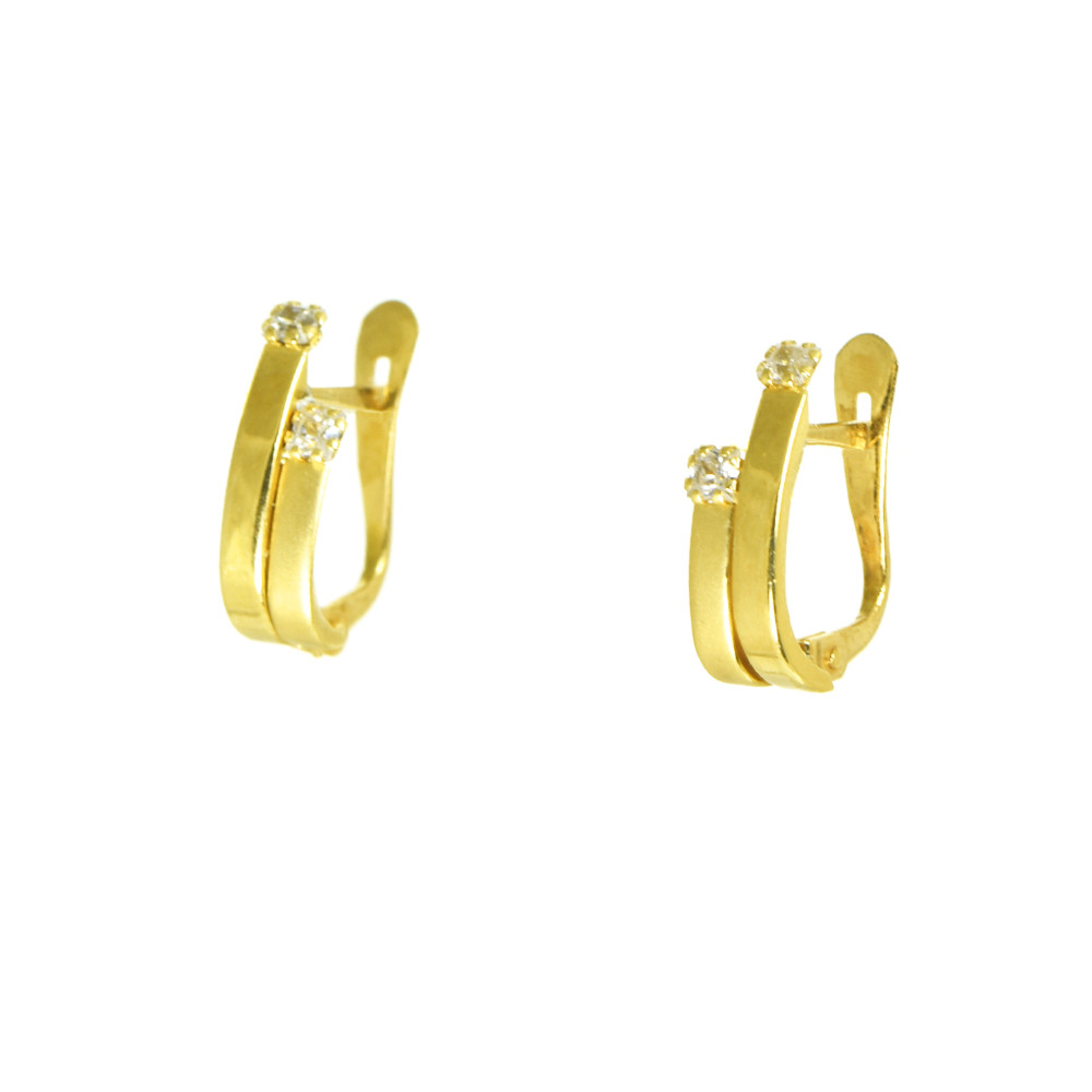 Pendientes oro 18 kts circonitas