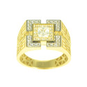 Anillo hombre oro amarillo 18 kilates solitario