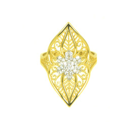 Anillo oro 18 kilates piedra roja