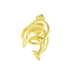Colgante de oro delfín 18 klts