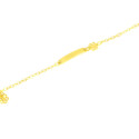 Pulsera para bebé oro 18 kts con flores