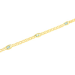 Pulsera oro 18 kts mujer piedras azules
