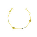 Pulsera para bebé oro 18 kts con flores