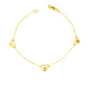 Pulsera oro 18 kts mujer corazones