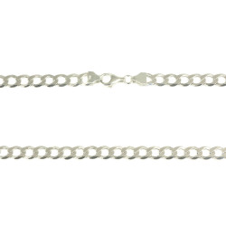 Cadena de plata barbada