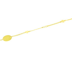 Pulsera oro 18 kts con placa