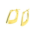 Pendientes aros oro 18 kts rectangulares
