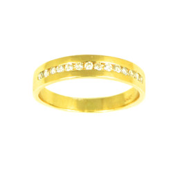 Anillo de 7 diamantes en oro 18 Kts