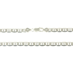 Cadena de plata barbada