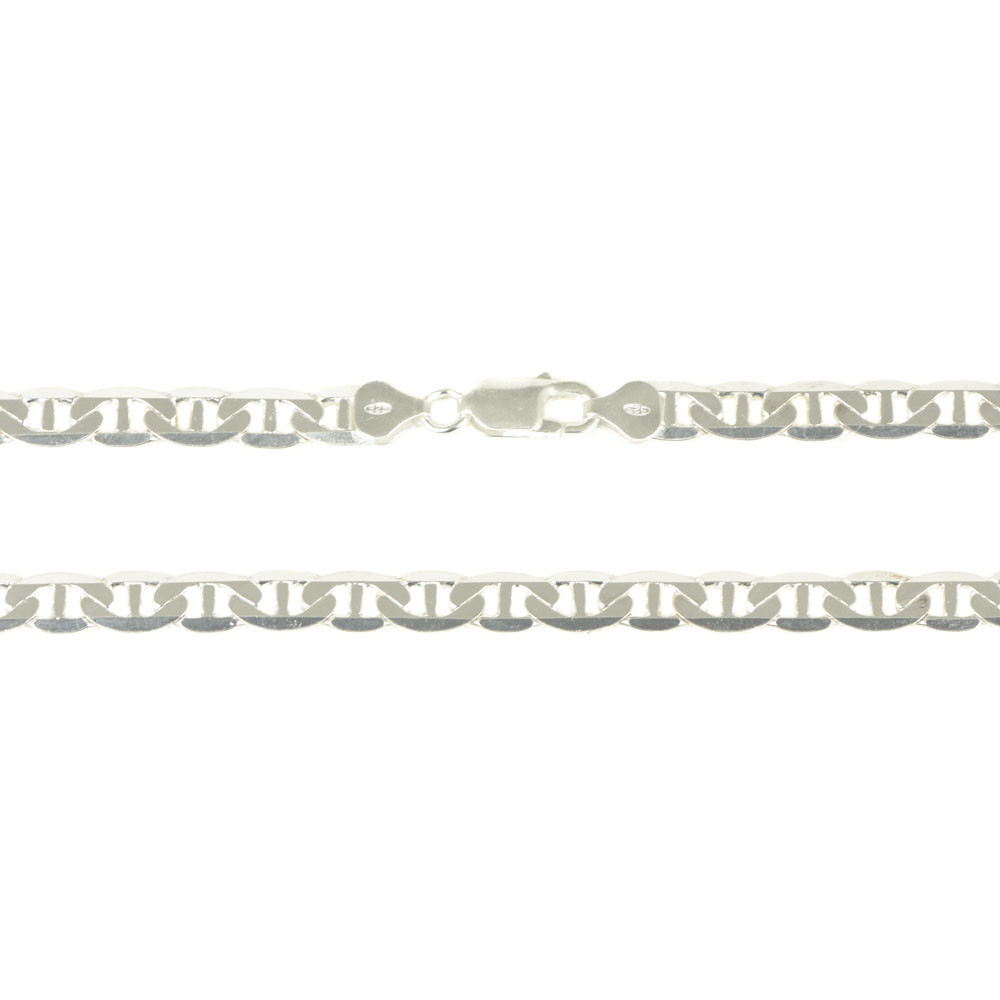 Cadena de plata barbada