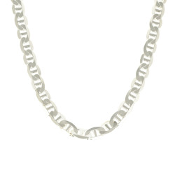 Cadena de plata barbada