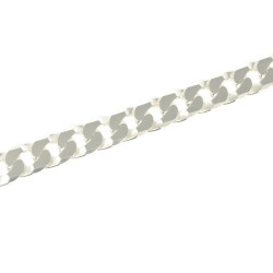 Pulsera maciza barbada de plata hombre