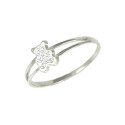 Anillo oro blanco 18 kilates niños circonitas