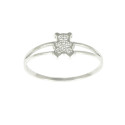 Anillo oro blanco 18 kilates niños circonitas