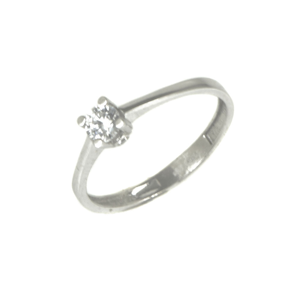 Anillo oro blanco 18 kilates circonitas