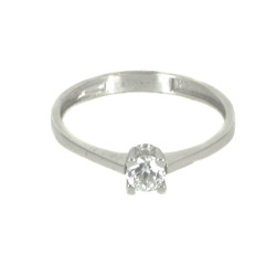 Anillo oro blanco 18 kilates circonitas