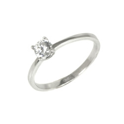 Anillo oro blanco 18 kilates circonitas