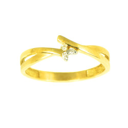 Anillo oro amarillo  18 kilates circonitas