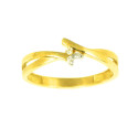Anillo oro amarillo  18 kilates circonitas