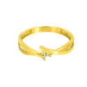 Anillo oro amarillo  18 kilates circonitas