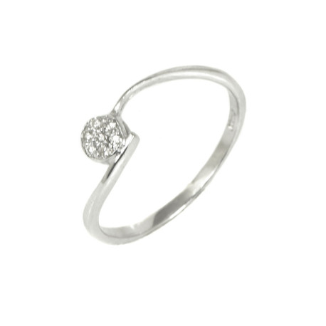 Anillo de diamantes oro blanco 18 kilates