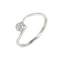Anillo de diamantes oro blanco 18 kilates