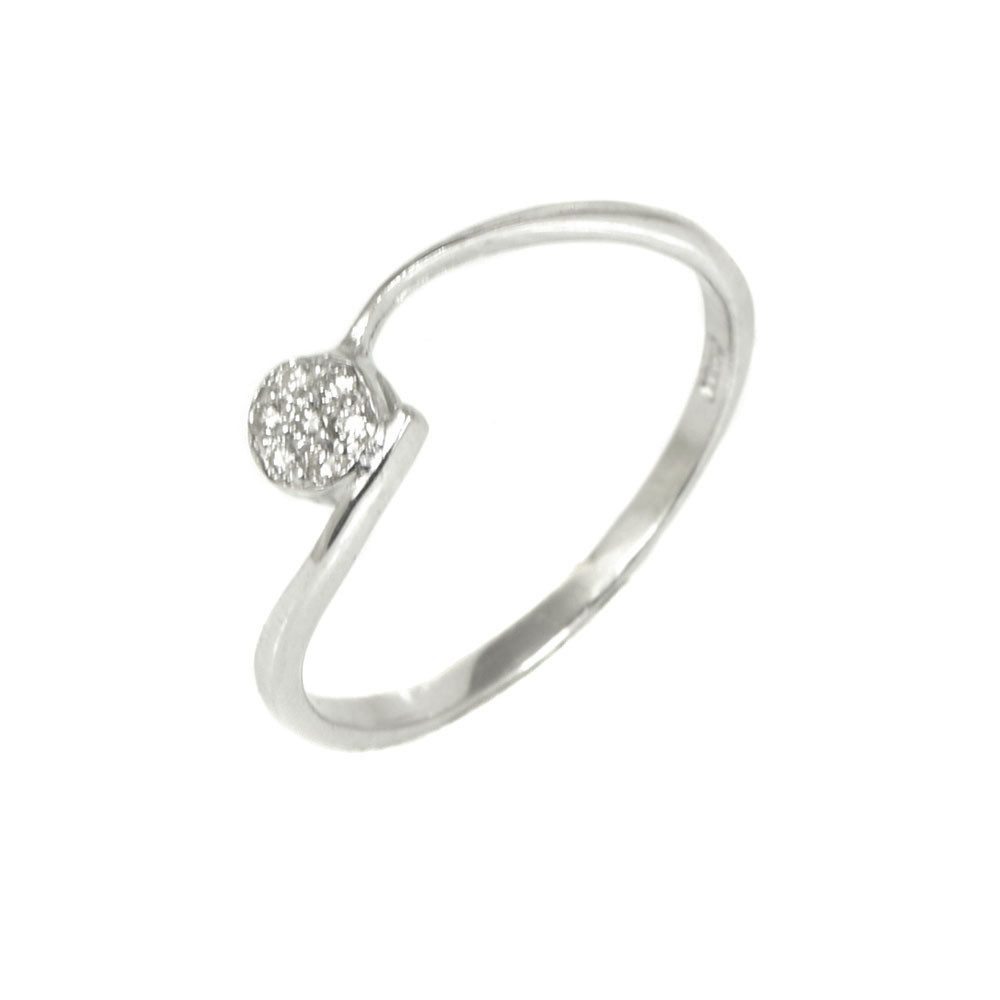 Anillo de diamantes oro blanco 18 kilates