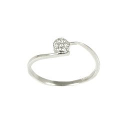 Anillo de diamantes oro blanco 18 kilates