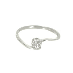 Anillo de diamantes oro blanco 18 kilates