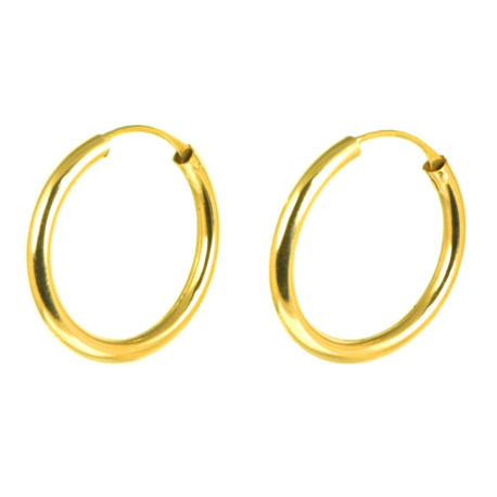 Pendientes aros oro 18 kts