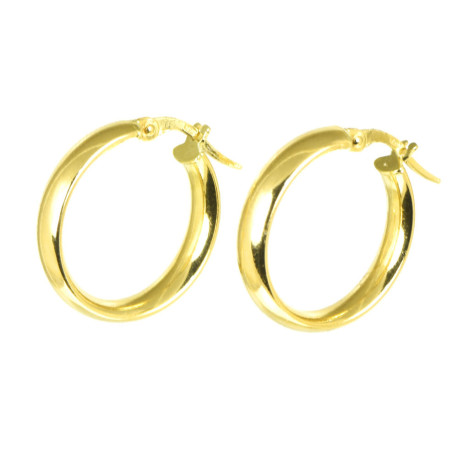 Pendientes aros oro 18 kts con circonitas
