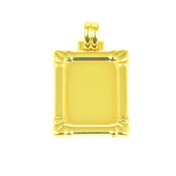 placa oro 18 klts brillo