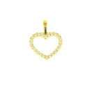 Colgante de oro 18 kts corazón circonitas